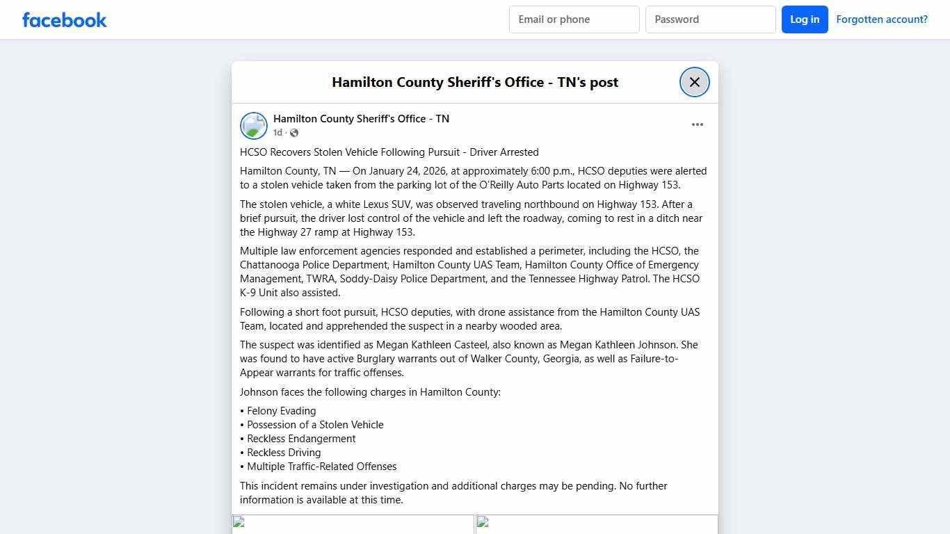 HCSO Recovers... - Hamilton County Sheriff's Office - TN Facebook