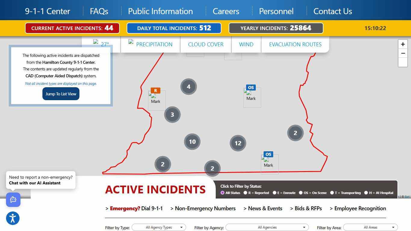 Active Incidents Hamilton County 9-1-1 Emergency Communications District